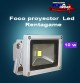 foco proyector  led  rentagame/ 10 watt/aluminio/luz fria