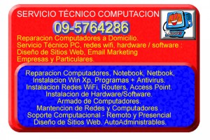 Servicio Tecnico Computacion - Domicilio: Contacto CEL: 09-5764286 - Santiago Oriente. oficios y profesiones en Vitacura |   Reparacion Arreglo Computador Notebook PC Servicio Tecnico 095764286,  Reparacion Arreglo Computador Notebook PC Servicio Tecnico 095764286