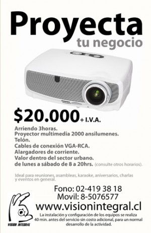 Daniel Espinoza Castro oficios y profesiones en &Ntilde;u&ntilde;oa |  Arriendo data show para eventos y manifestaciones en general, $20000 por 3 hrs con telon portatil incluido