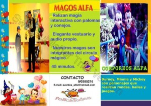 Alfa Eventos Cumplea&ntilde;os oficios y profesiones en La Reina |  Cumplea&ntilde;os Infantiles Show Magos Funcion Titeres Payasitas Lazy  2261874, Animaciones Barney Minnie Mickey Monitores Castillos Toboganes Mesas y Sill
