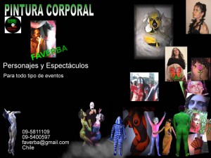 fabian oficios y profesiones en Santiago |  pintura en el cuerpo, exposisiones, publicidad, fiestas, personajes, dibujos, encuentros especial