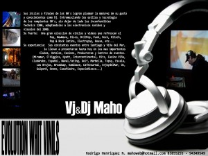 dj maho oficios y profesiones en Las Condes |  MATRIMONIOS, SERVICIO PARA MATRIMONIOS, EVENTOS, FIESTAS, AMPLIFICACION, ILUMINACION, DJ, VJ, EVENTOS, FOTOGRAFIAS, CUMPLEA&Ntilde;OS, BAUTIZOS