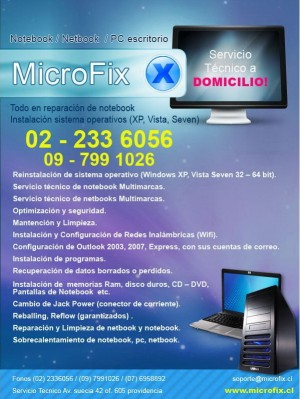 microfixchile oficios y profesiones en Vitacura |  Servicio Tecnico Pc, Servicio Tecnico Notebooks, Reparacion de computadores a domicilio