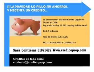 Sara Contreras oficios y profesiones en Valpara&iacute;so |  La navidad lo pillo sin ahorros? creditos con dicom! unico legal en ch, Somos la unica alternativa seria en el mercado