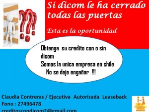 claudia oficios y profesiones en Santiago |  Creditos con o sin dicom unico legal en chile ley 19.281, Le ofrecemos una alternativa seria y eficaz