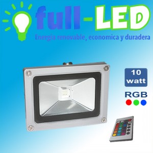 importadora full-led oficios y profesiones en La Cisterna |  Foco 10 watt rgb/220 volt/control remoto/ envios a todo chile, Importadora full-led, es lider en iluminacion led y kit solares