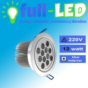 importadora full-led oficios y profesiones en La Cisterna |  Embutido full-led //12 watt/ a la vista /marco gris, Importadora full-led, es lider en iluminacion led y kit solares