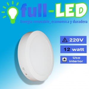 importadora full-led oficios y profesiones en La Cisterna |  Sobrepuestos full-led  /redondo /12 watt / luz fr&iacute;a, Importadora full-led, es lider en iluminacion led y kit solares