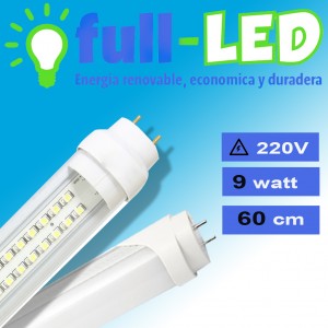 importadora full-led oficios y profesiones en La Cisterna |  Tubos full-led  9 watt  60 cm/transparente o pavonado, Importadora full-led, es lider en iluminacion led y kit solares